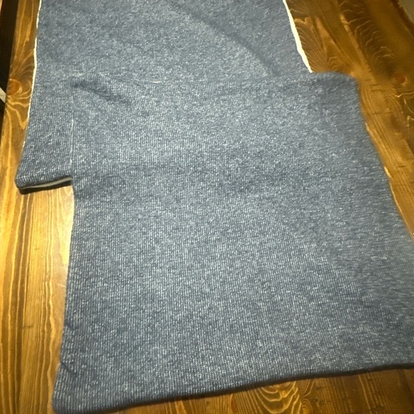 Crate & Barrel Alpine Cozy Ivory and Indigo Blue Pillow Case 23"x23" (set of 2) - Picture 2 of 4